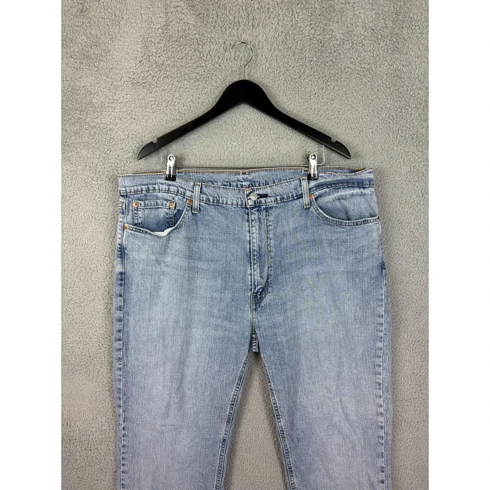 Levis 541 Jeans Mens 42x30 Blue Light Wash Athletic Tapered Stretch Denim Men